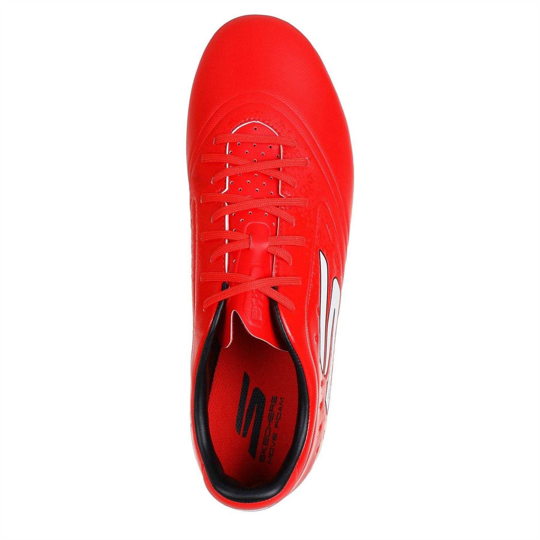 Red-Black - Lifestyle - Skechers Unisex Adult Firm Ground Football Boots