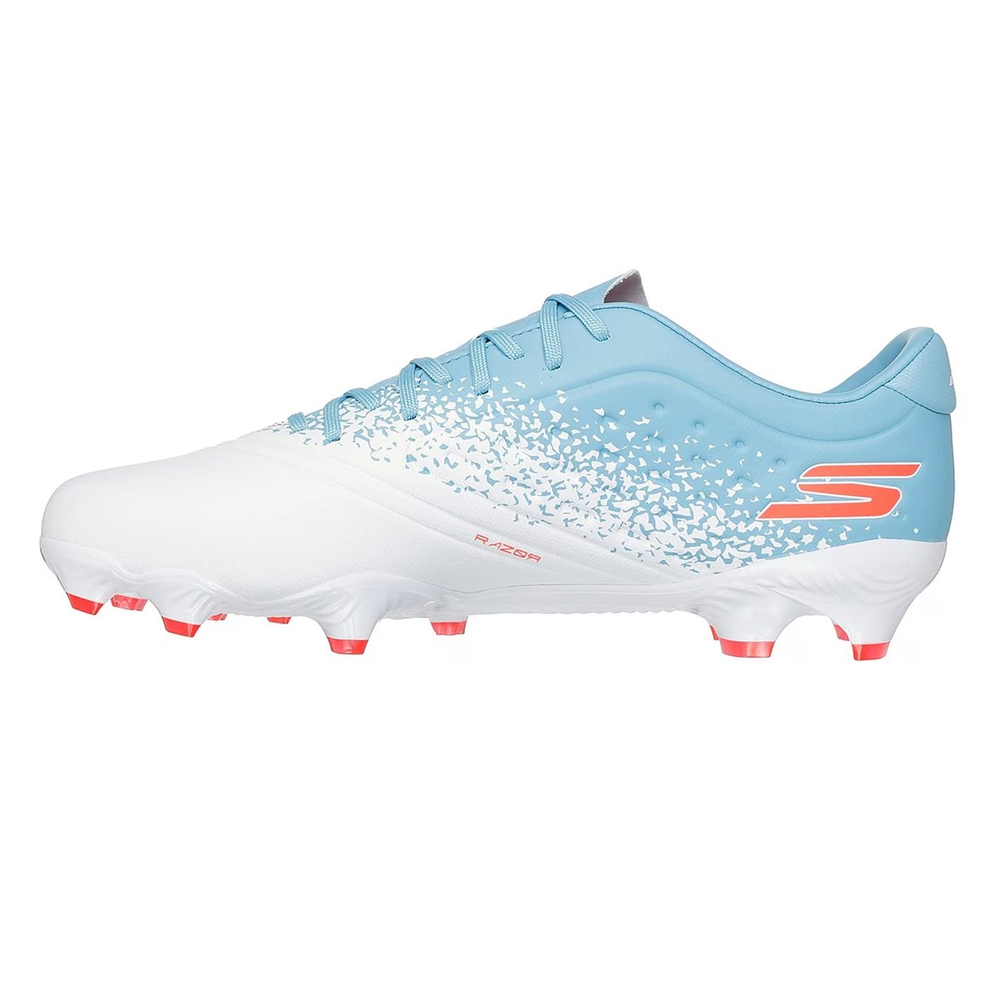 White-Blue - Side - Skechers Unisex Adult Firm Ground Football Boots