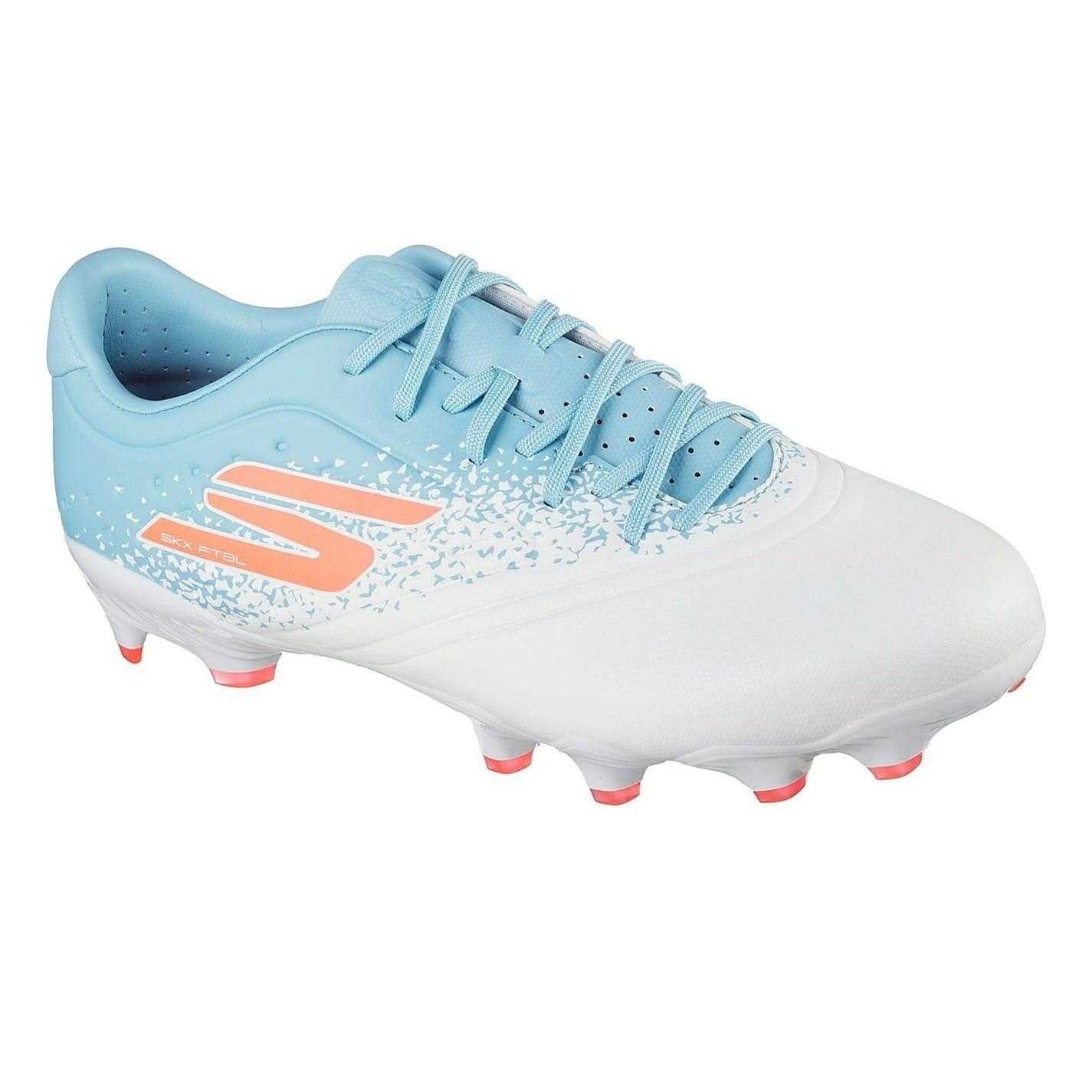 White-Blue - Pack Shot - Skechers Unisex Adult Firm Ground Football Boots
