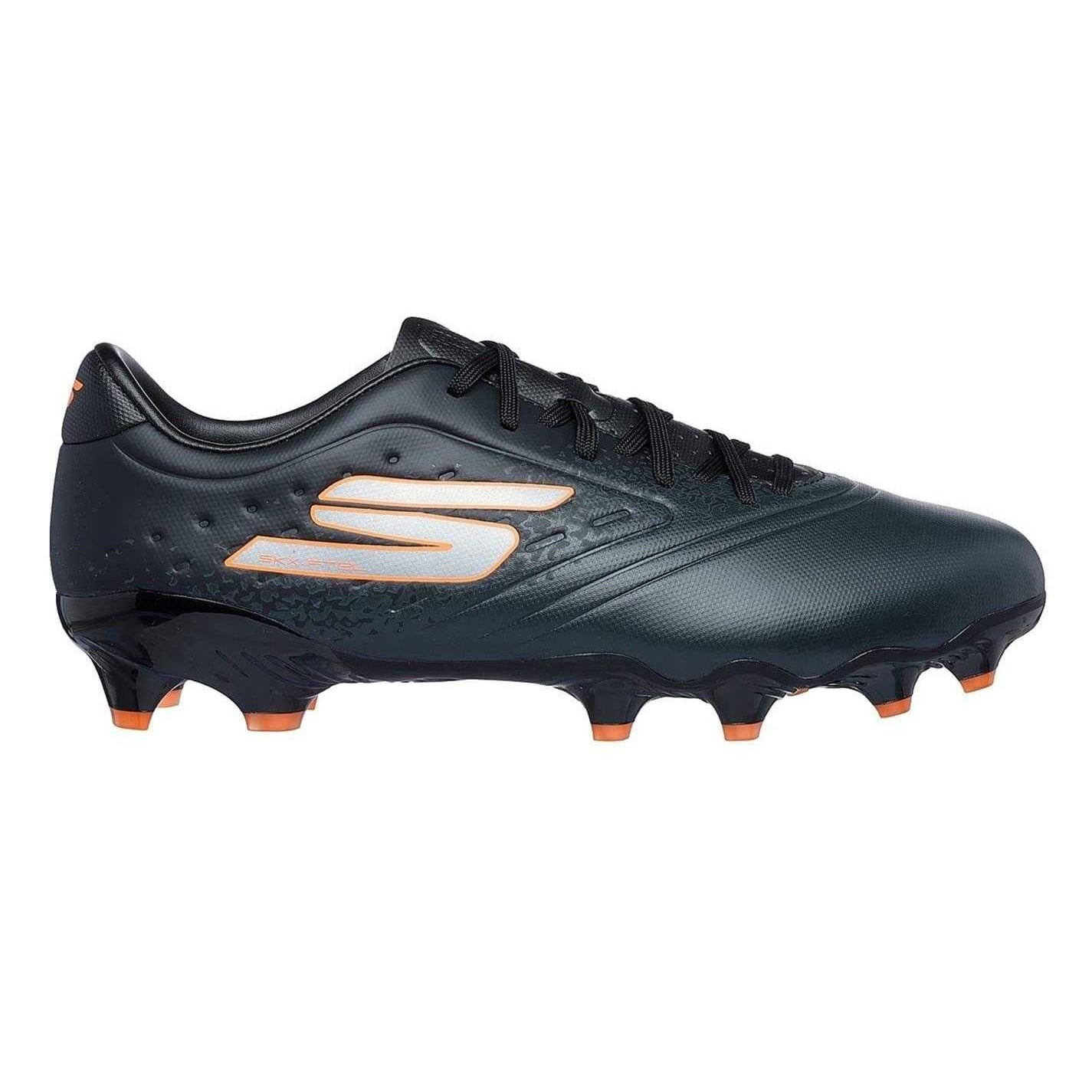 Black-Orange - Front - Skechers Unisex Adult Firm Ground Football Boots