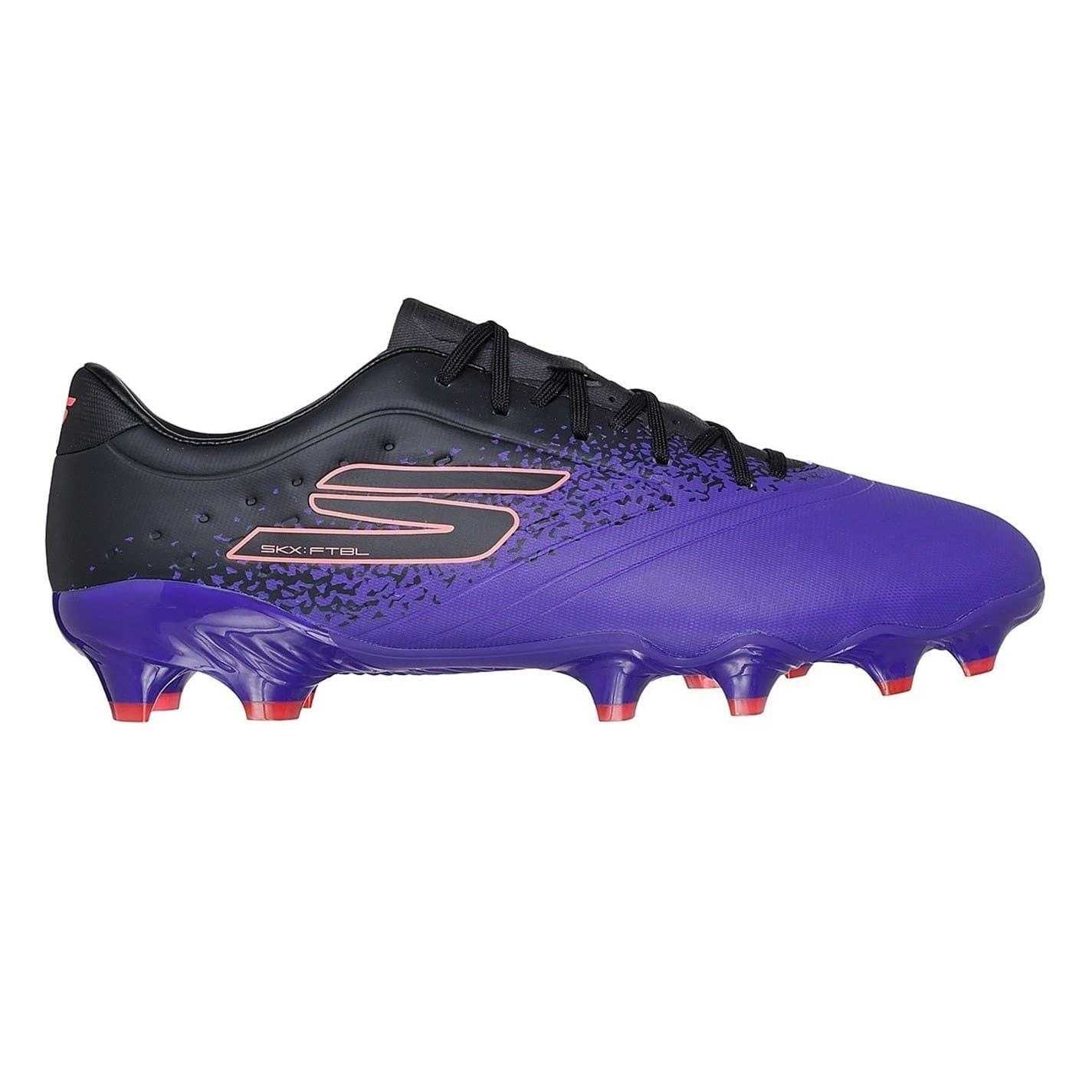 Purple-Black - Front - Skechers Unisex Adult Firm Ground Football Boots