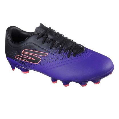 Purple-Black - Pack Shot - Skechers Unisex Adult Firm Ground Football Boots