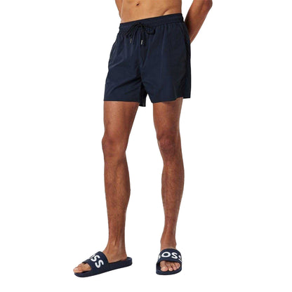 Dark Blue - Lifestyle - Beck Mens Beckham Zip Pocket Swim Shorts