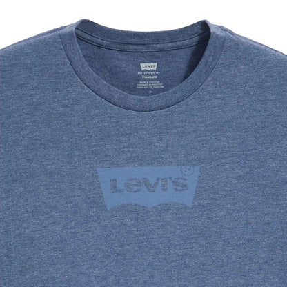 Blue - Side - Levis Mens Batwing Logo Logo T-Shirt