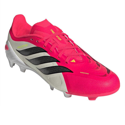 Red-White - Pack Shot - Adidas Childrens-Kids Predator League Firm Ground Football Boots