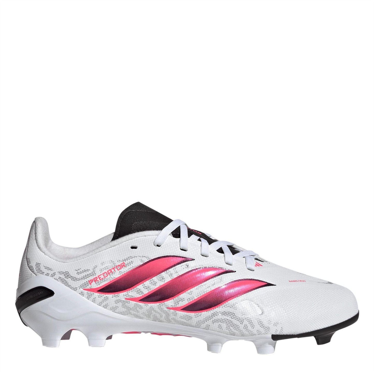 White-Coral - Front - Adidas Childrens-Kids Predator League Firm Ground Football Boots