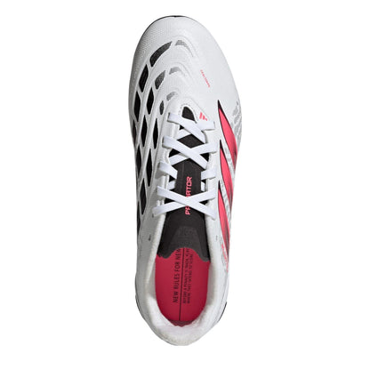 White-Coral - Pack Shot - Adidas Childrens-Kids Predator League Firm Ground Football Boots