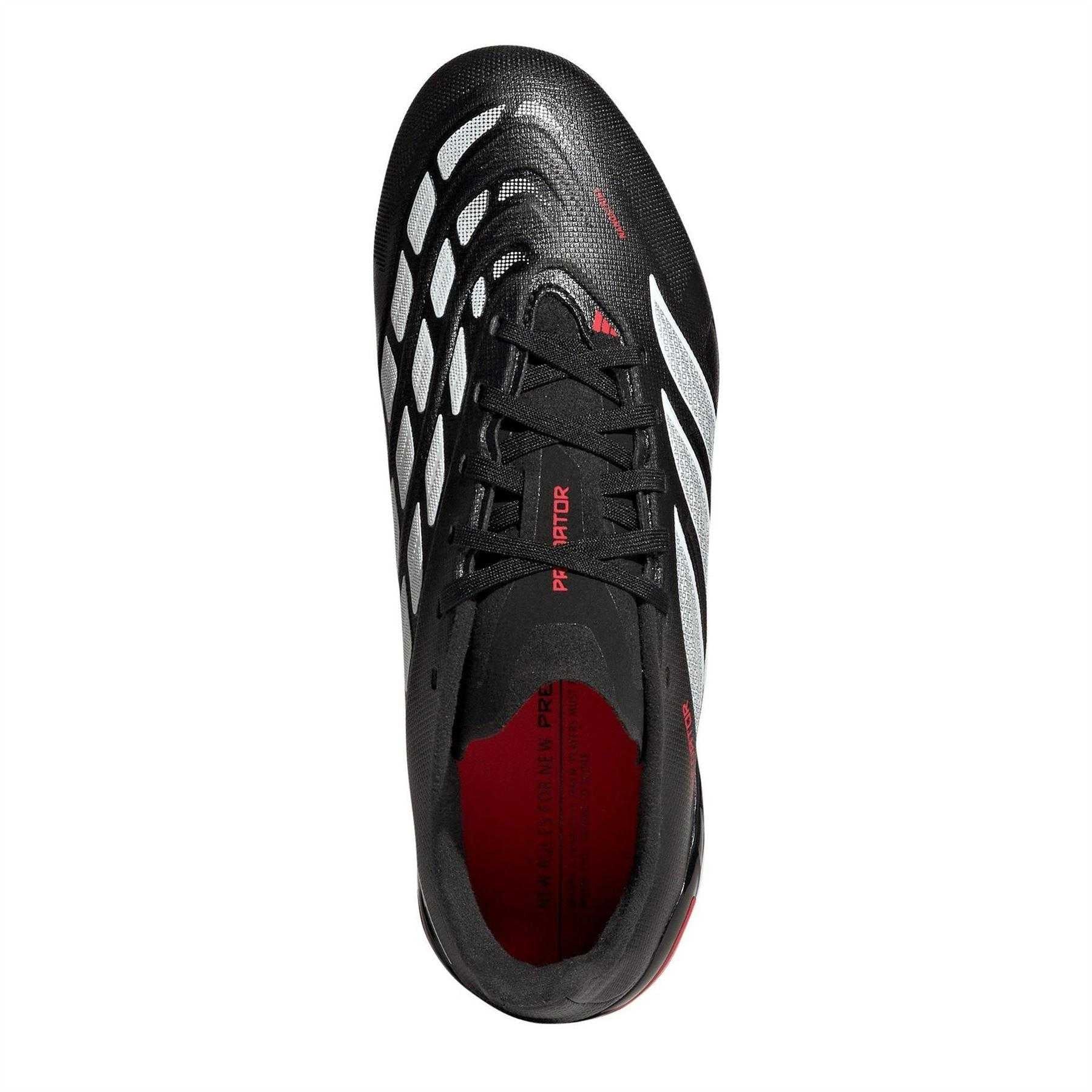 Black-Red - Lifestyle - Adidas Childrens-Kids Predator League Firm Ground Football Boots