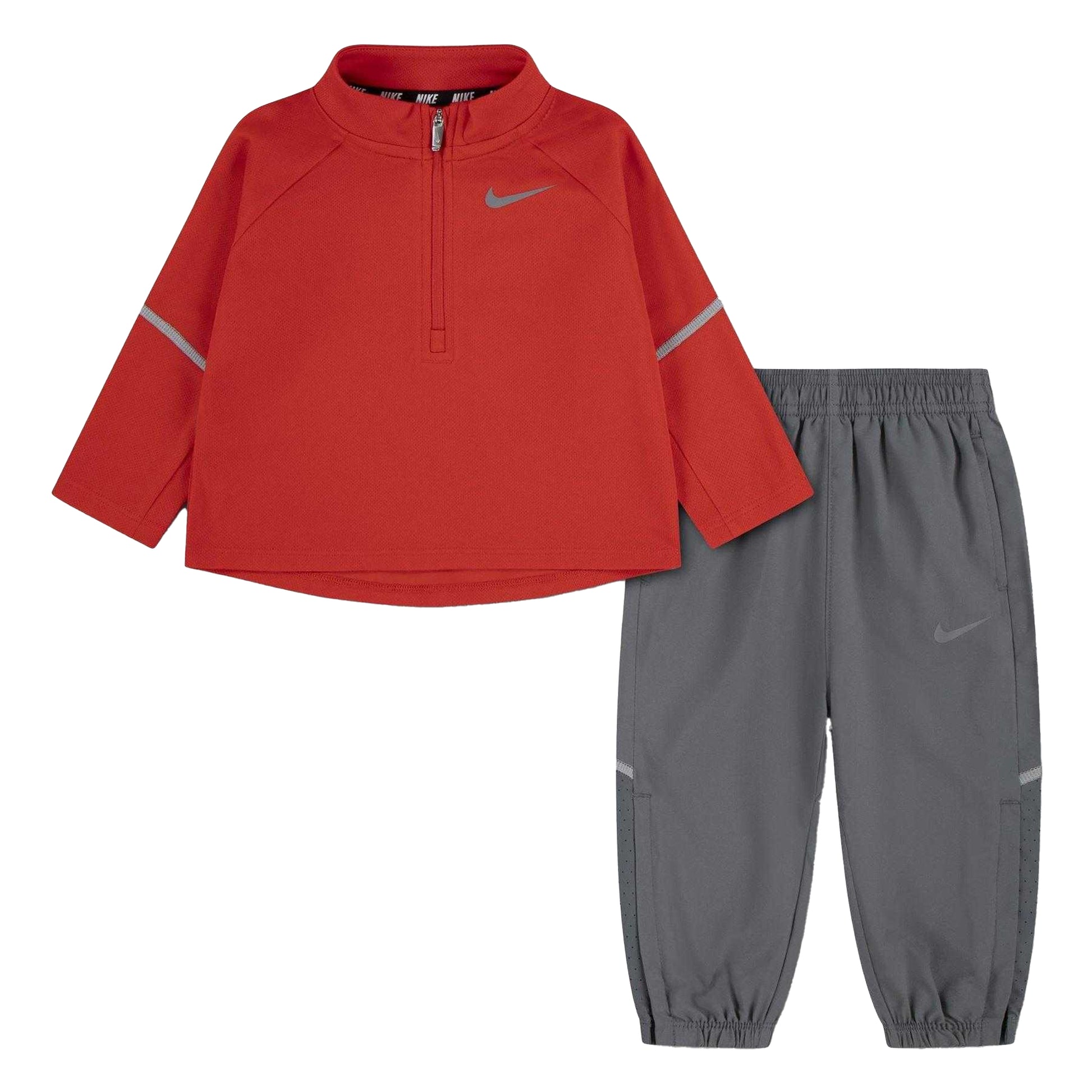 Red-Grey - Front - Nike Childrens-Kids Tracksuit Set