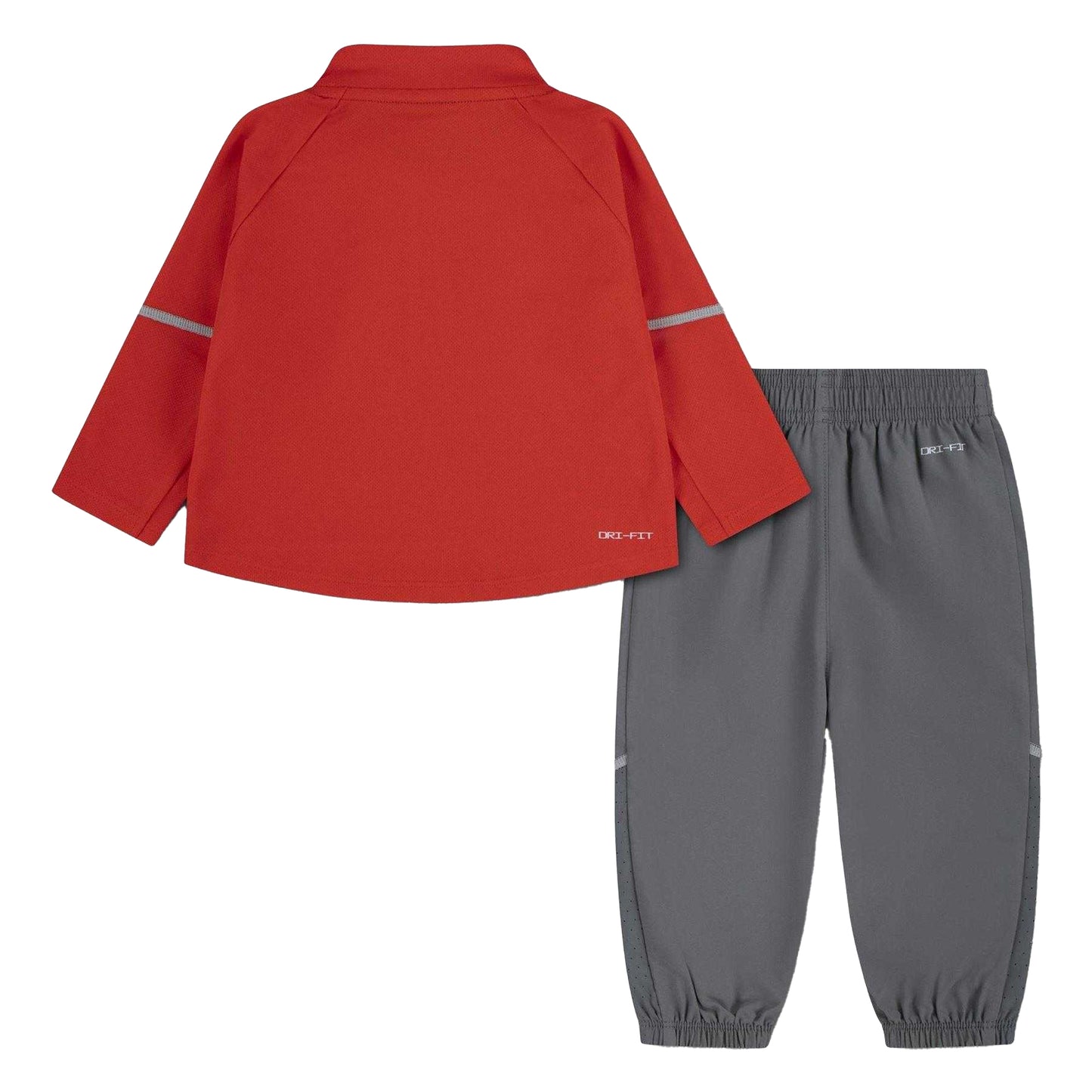 Red-Grey - Back - Nike Childrens-Kids Tracksuit Set