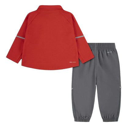 Red-Grey - Back - Nike Childrens-Kids Tracksuit Set