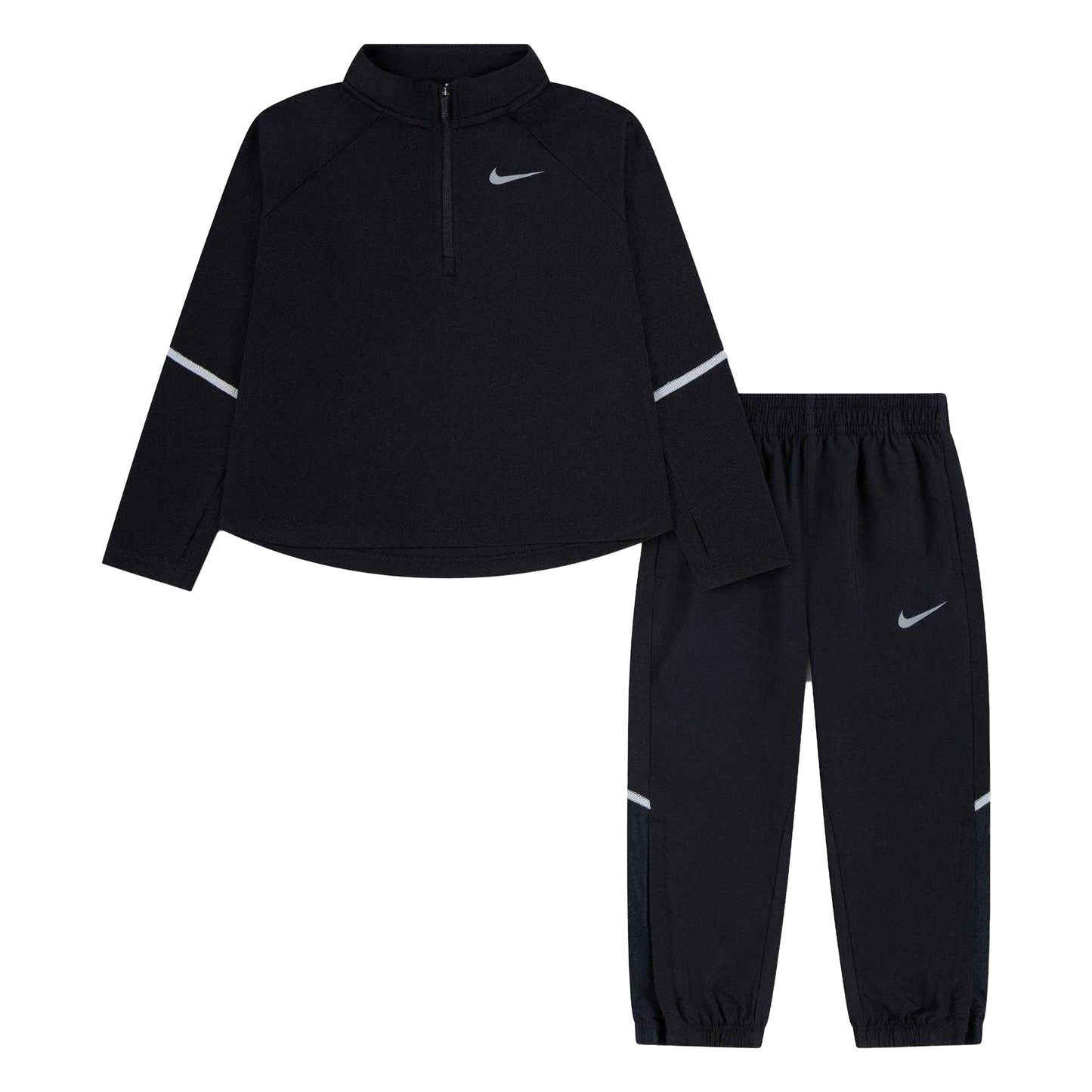 Black - Front - Nike Childrens-Kids Tracksuit Set