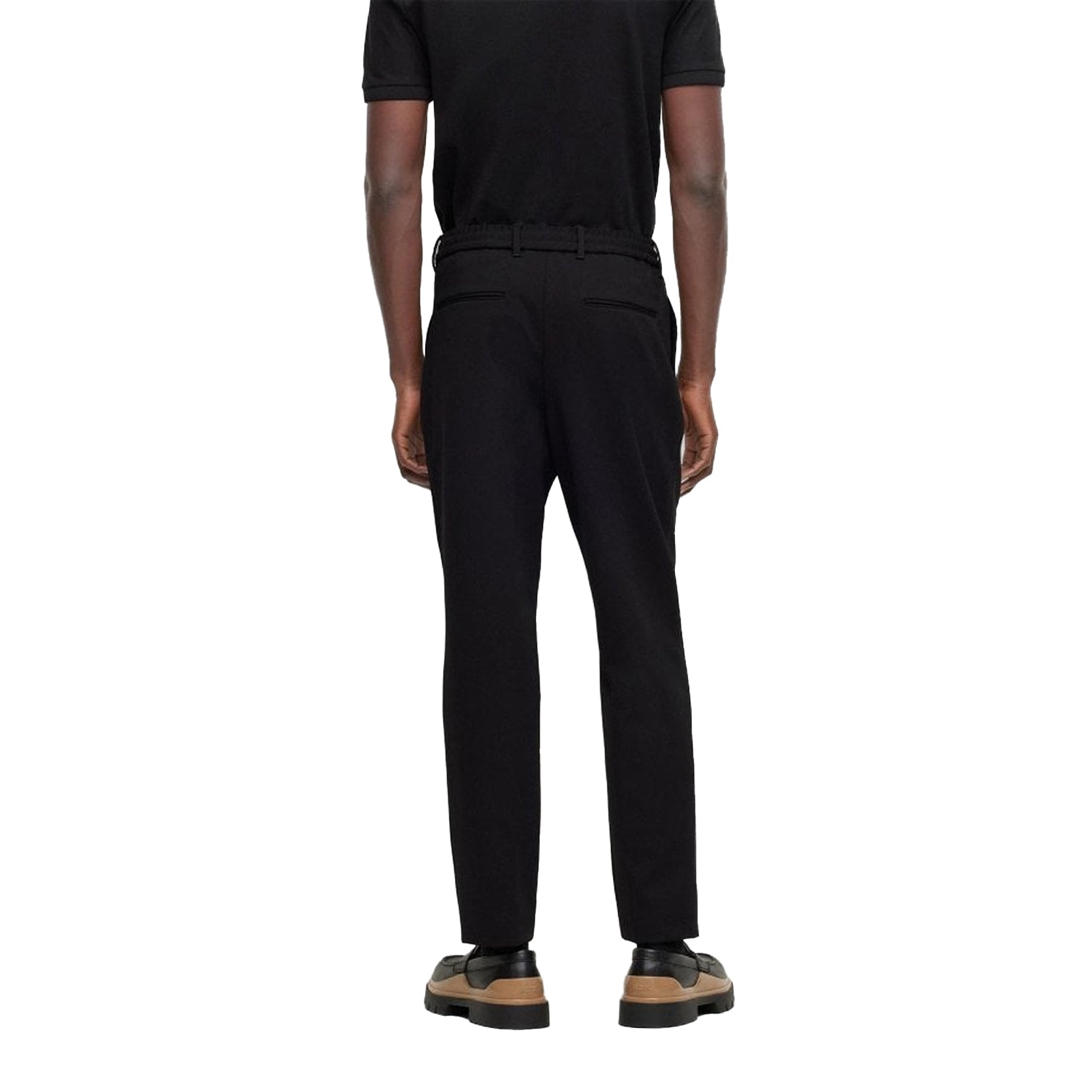 Black - Back - Boss Unisex Adult Pleated Regular Trousers
