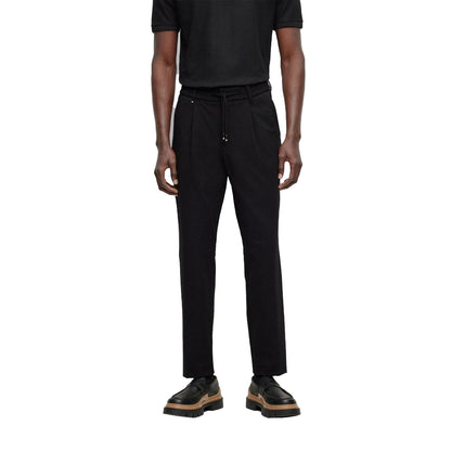 Black - Side - Boss Unisex Adult Pleated Regular Trousers