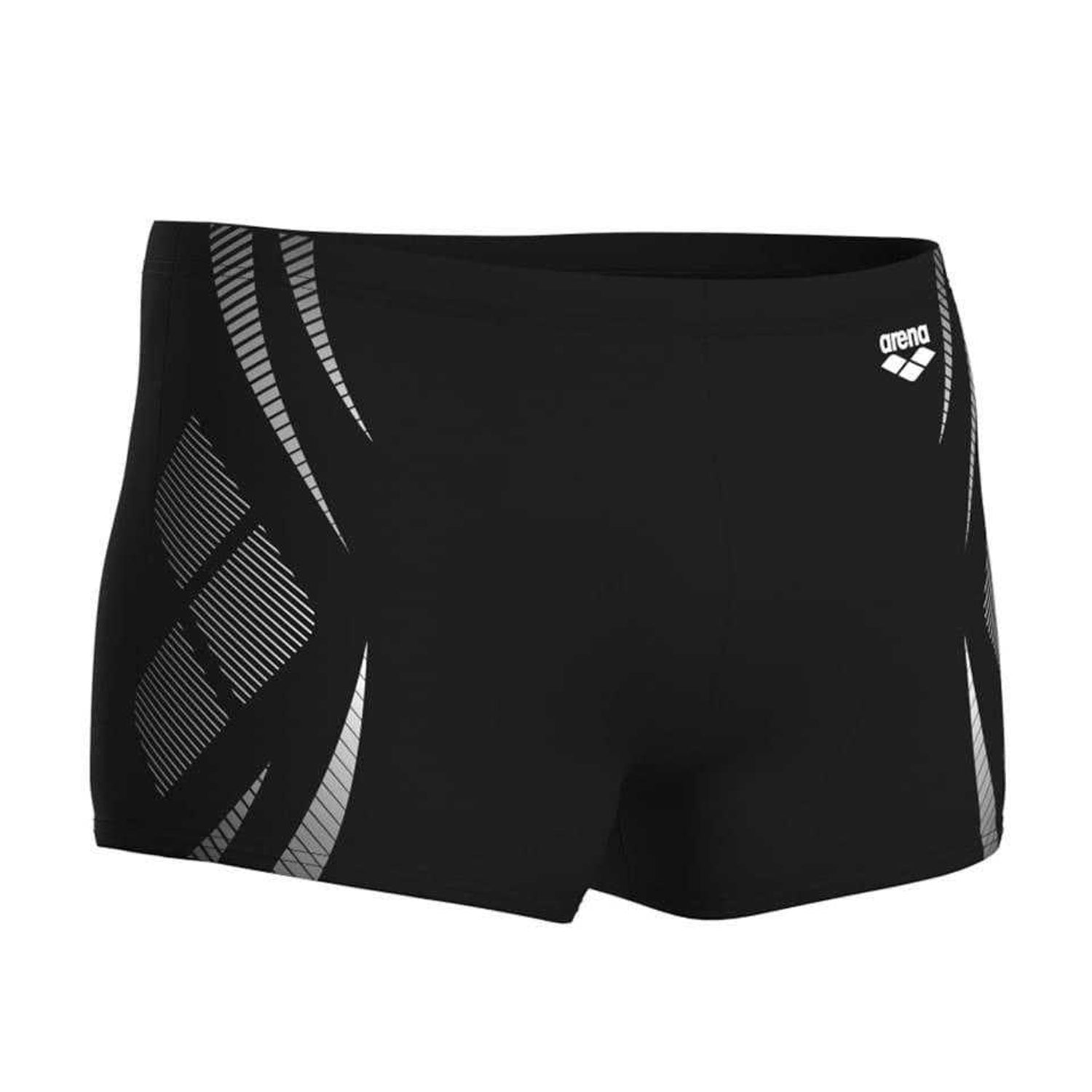 Black-White - Lifestyle - Arena Mens Poseidon Logo Swim Shorts
