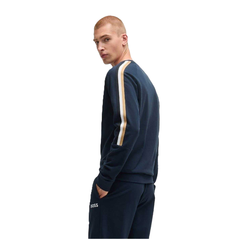 Dark Blue - Back - Boss Mens Stripe Jacket
