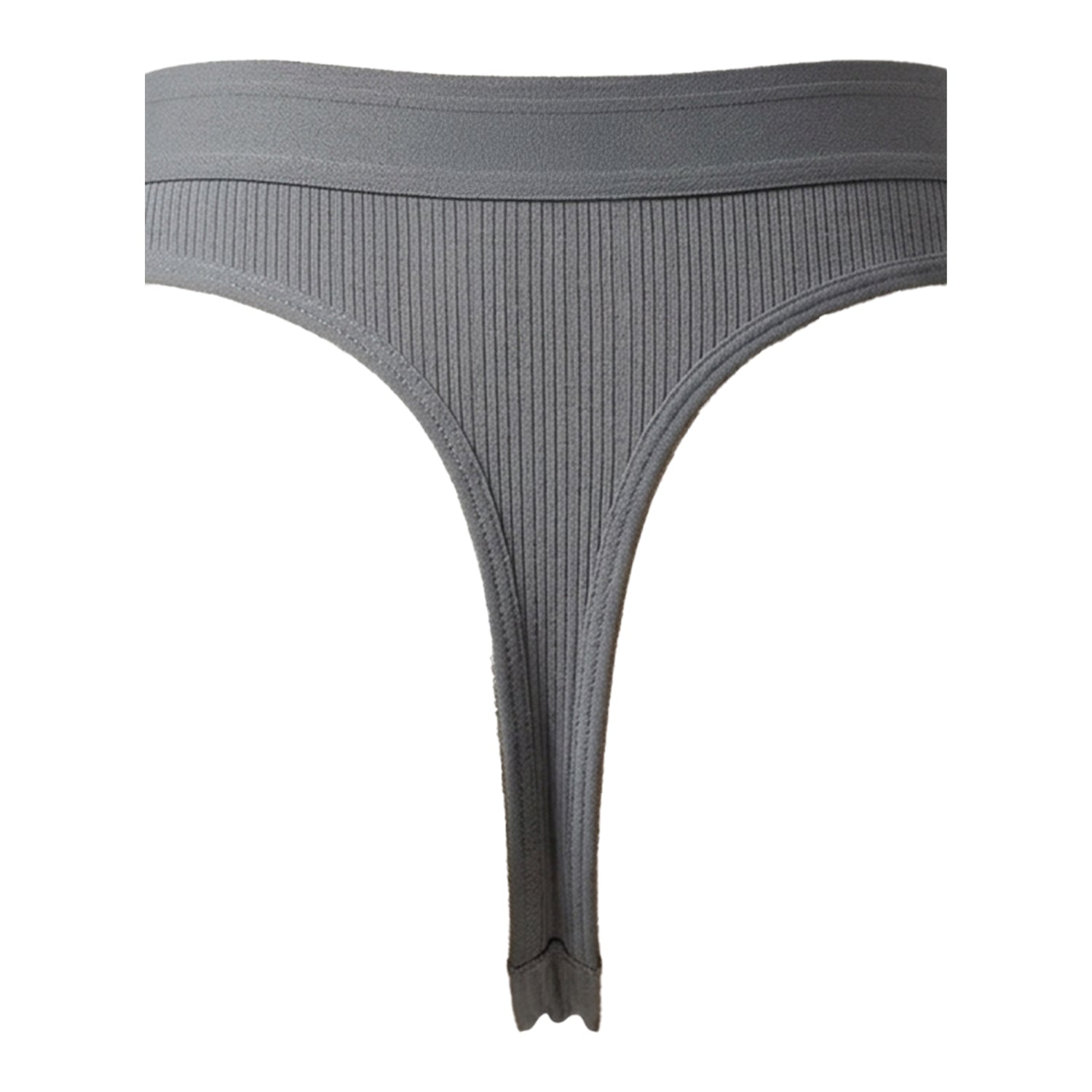 Smoke - Back - Wolford Womens-Ladies Beauty Cotton Thong