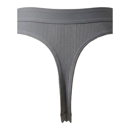 Smoke - Back - Wolford Womens-Ladies Beauty Cotton Thong