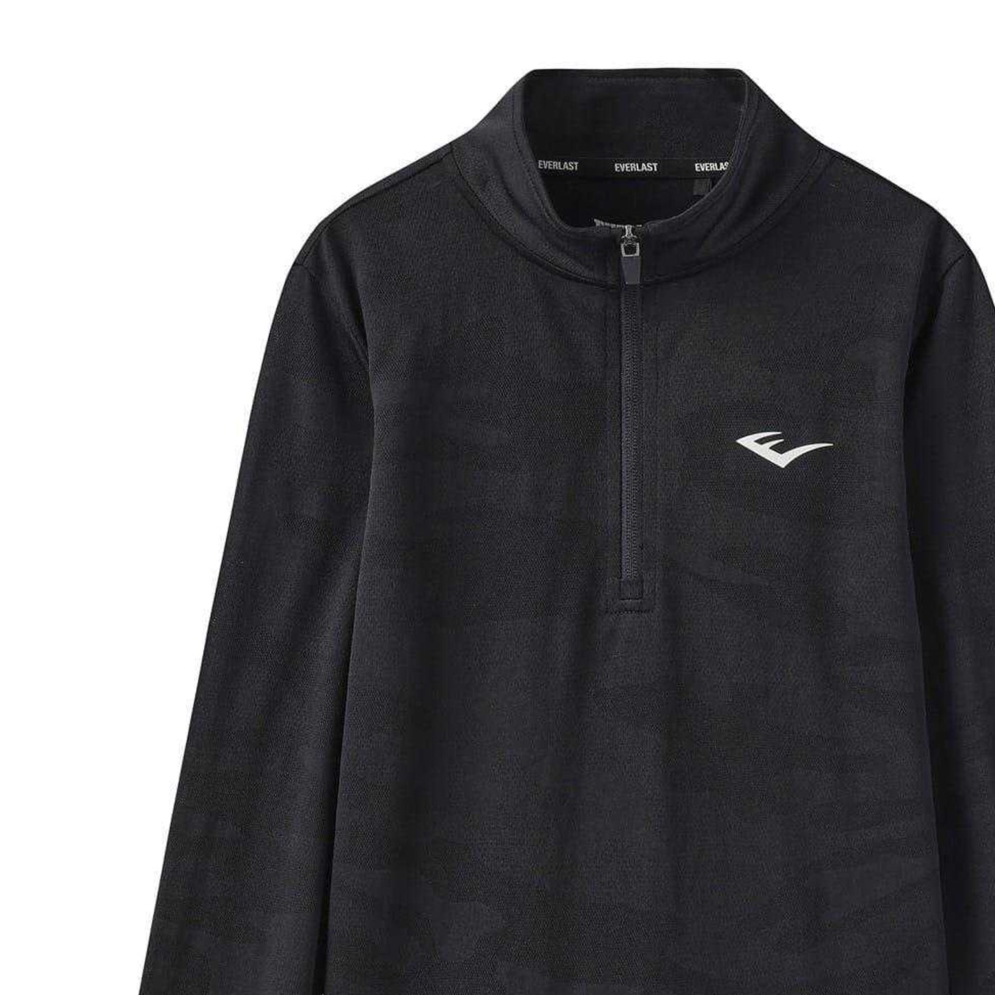 Black - Side - Everlast Childrens-Kids Flex Quarter Zip Top
