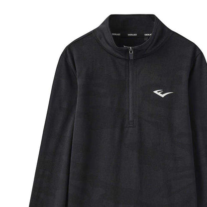 Black - Side - Everlast Childrens-Kids Flex Quarter Zip Top
