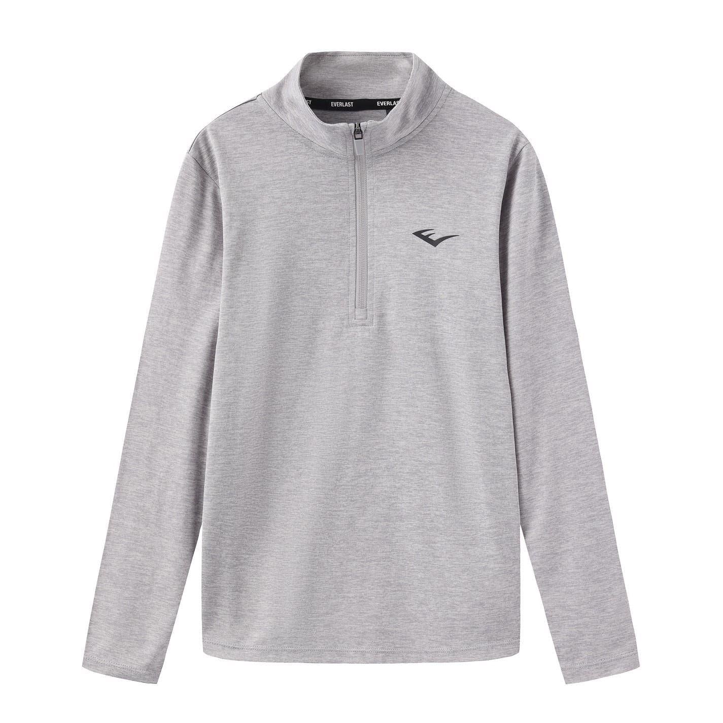 Grey Marl - Front - Everlast Childrens-Kids Flex Quarter Zip Top