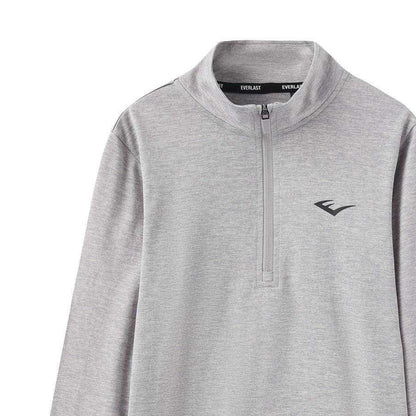 Grey Marl - Side - Everlast Childrens-Kids Flex Quarter Zip Top
