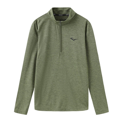 Khaki Marl - Front - Everlast Childrens-Kids Flex Quarter Zip Top