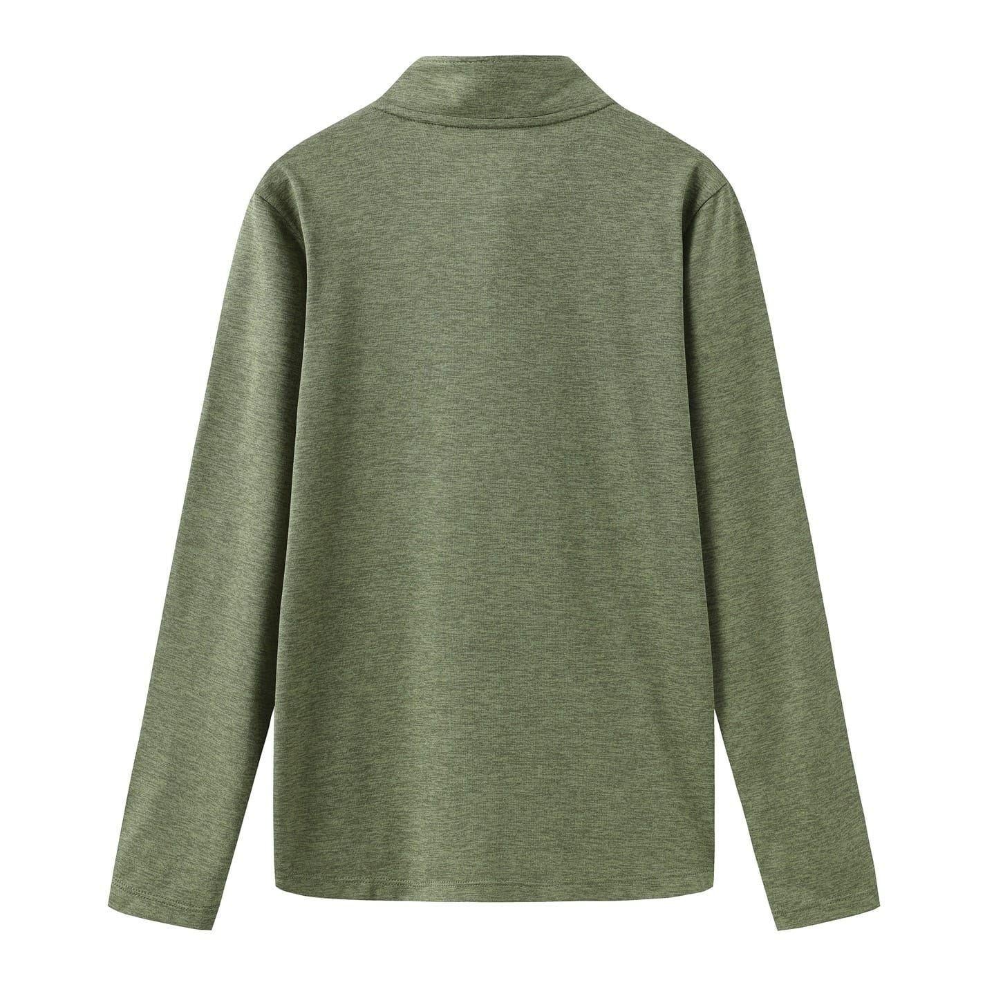 Khaki Marl - Back - Everlast Childrens-Kids Flex Quarter Zip Top