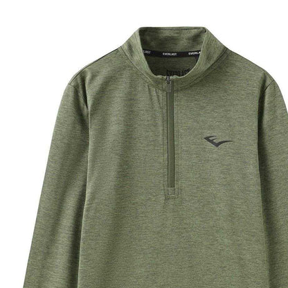 Khaki Marl - Side - Everlast Childrens-Kids Flex Quarter Zip Top