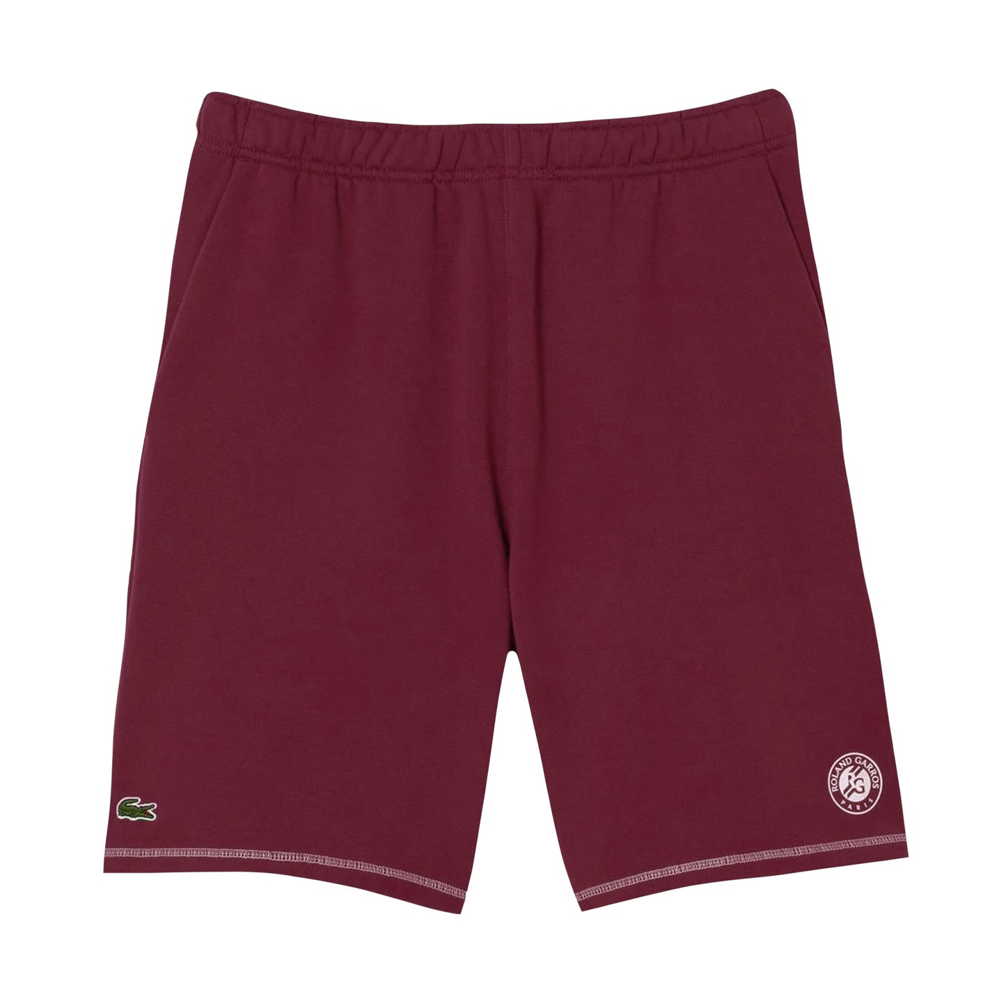 Red - Front - Lacoste Mens Roland Garro Edition Fleece Tennis Shorts