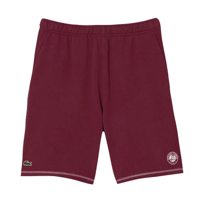 Red - Front - Lacoste Mens Roland Garro Edition Fleece Tennis Shorts