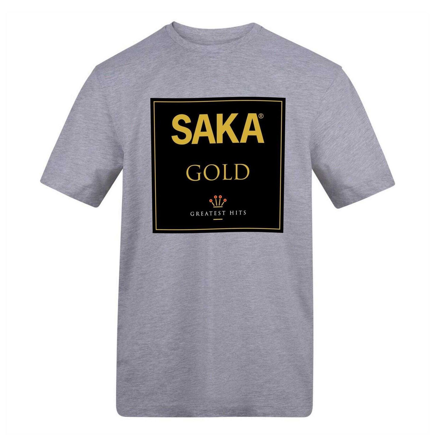 Grey - Front - AWD Unisex Adult Saka Graphic Print T-Shirt