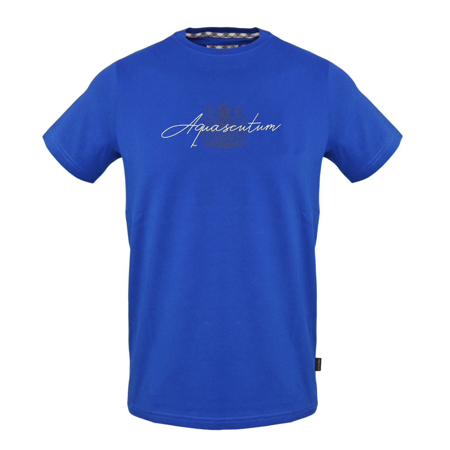 Blue - Front - Aquascutum Mens Aquascutum Script T-Shirt