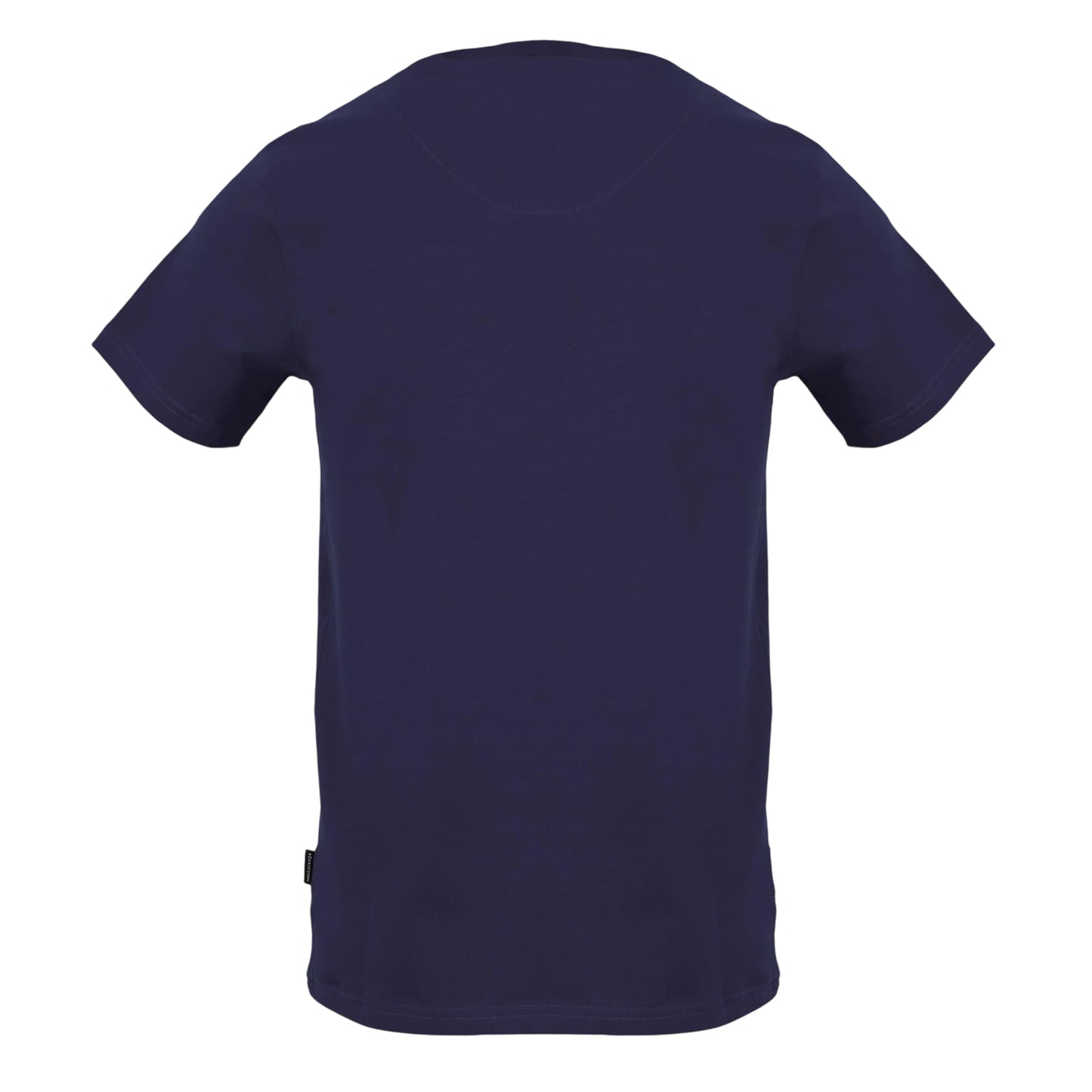 Navy - Back - Aquascutum Mens Chest Stripe T-Shirt