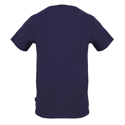Navy - Back - Aquascutum Mens Chest Stripe T-Shirt
