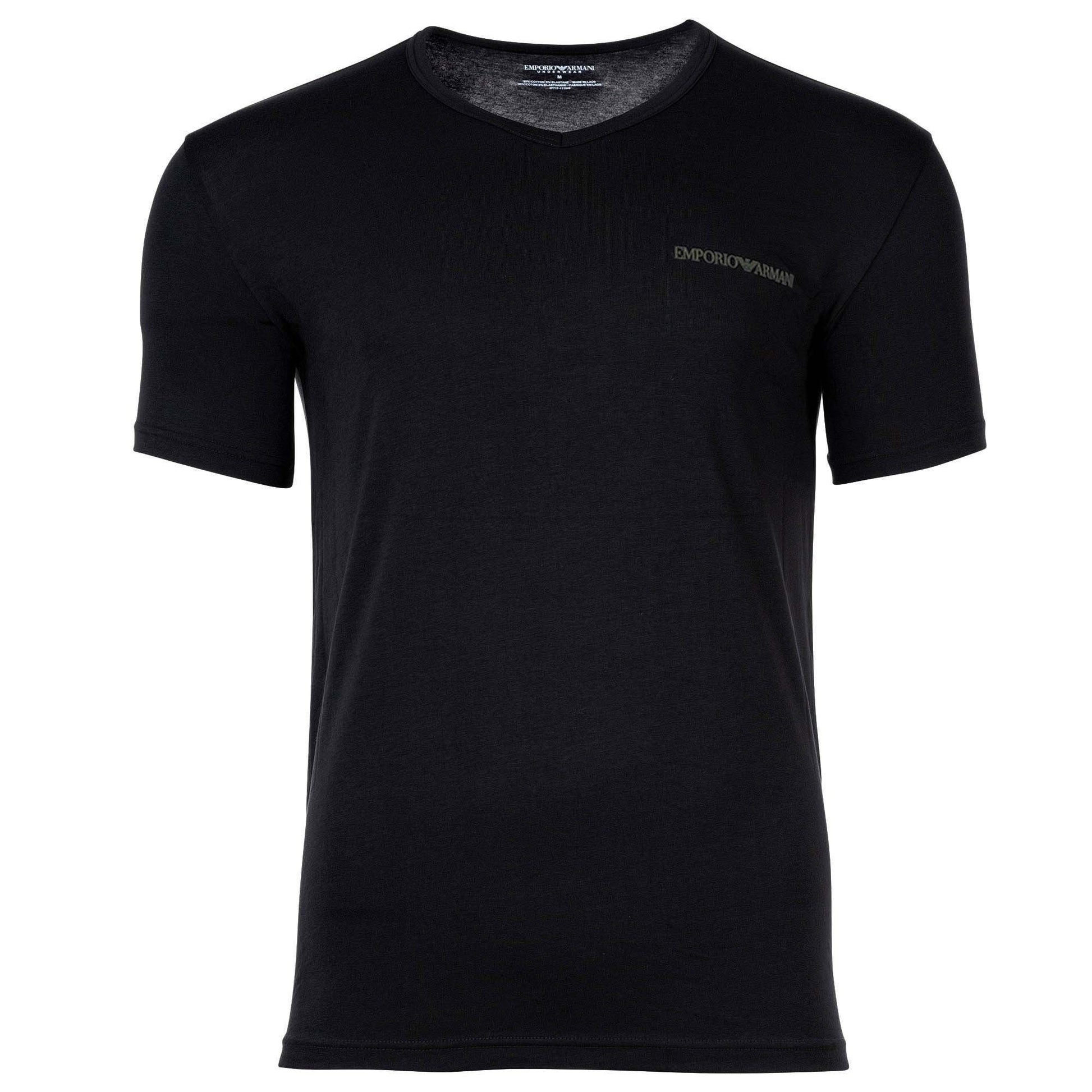 Black - Pack Shot - Emporio Armani Mens T-Shirt (Pack of 2)