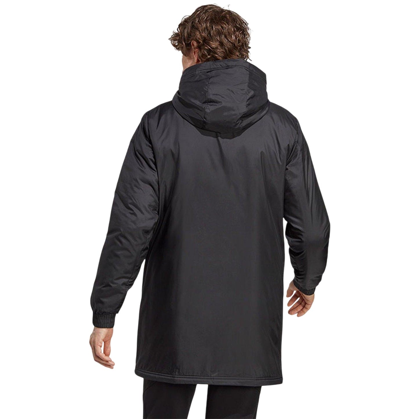 Black - Back - Adidas Mens Entrada 22 Long Length Jacket