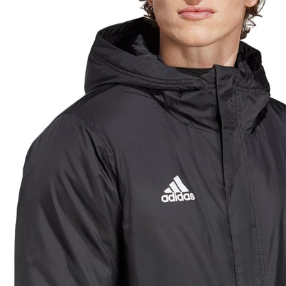 Black - Side - Adidas Mens Entrada 22 Long Length Jacket