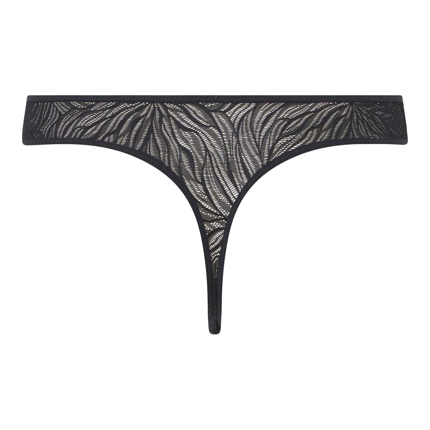 Black - Back - Calvin Klein Womens-Ladies Marquisette Sheer Thong