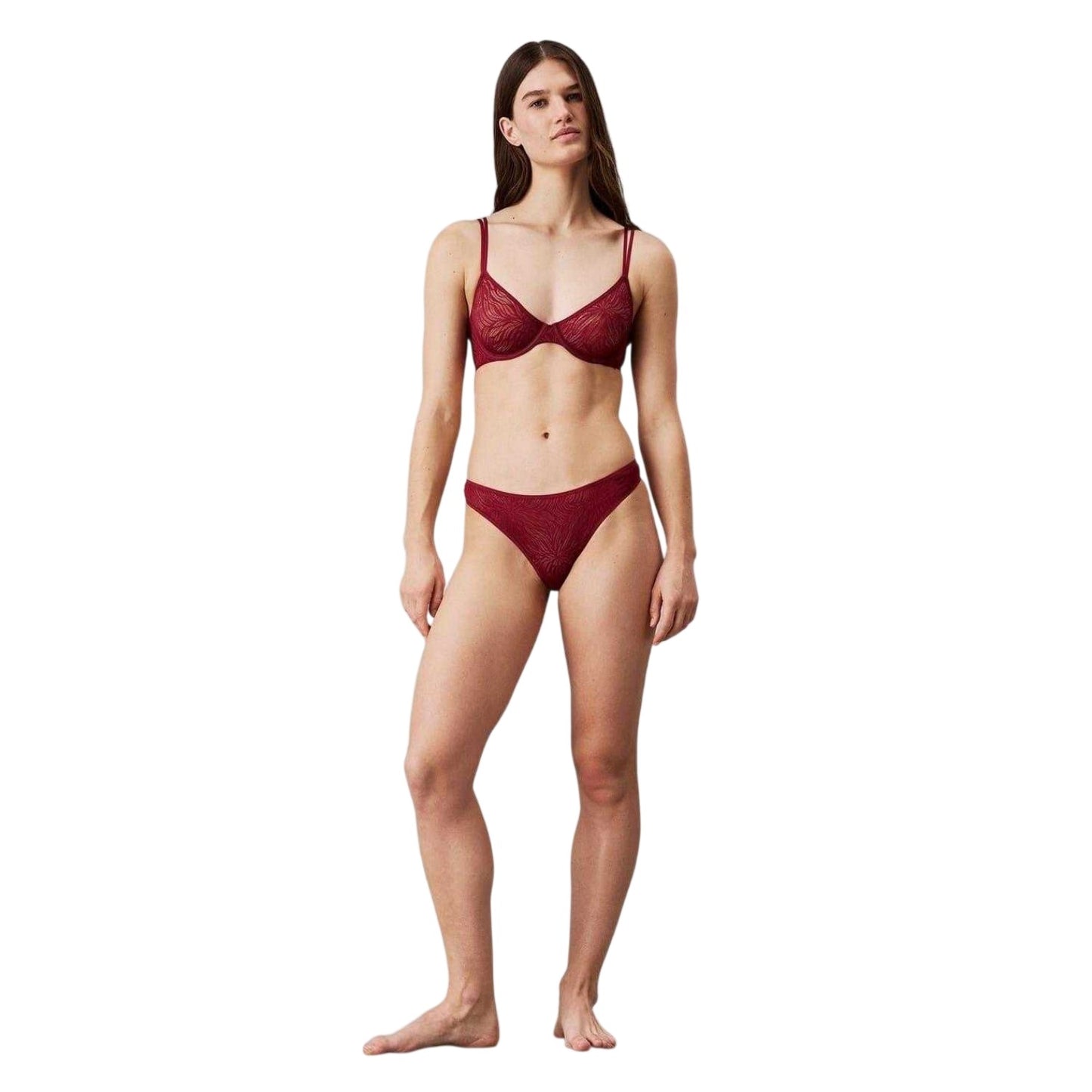 Syrah - Lifestyle - Calvin Klein Womens-Ladies Marquisette Sheer Thong