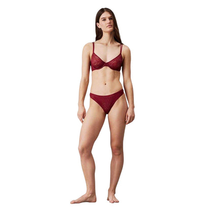 Syrah - Lifestyle - Calvin Klein Womens-Ladies Marquisette Sheer Thong