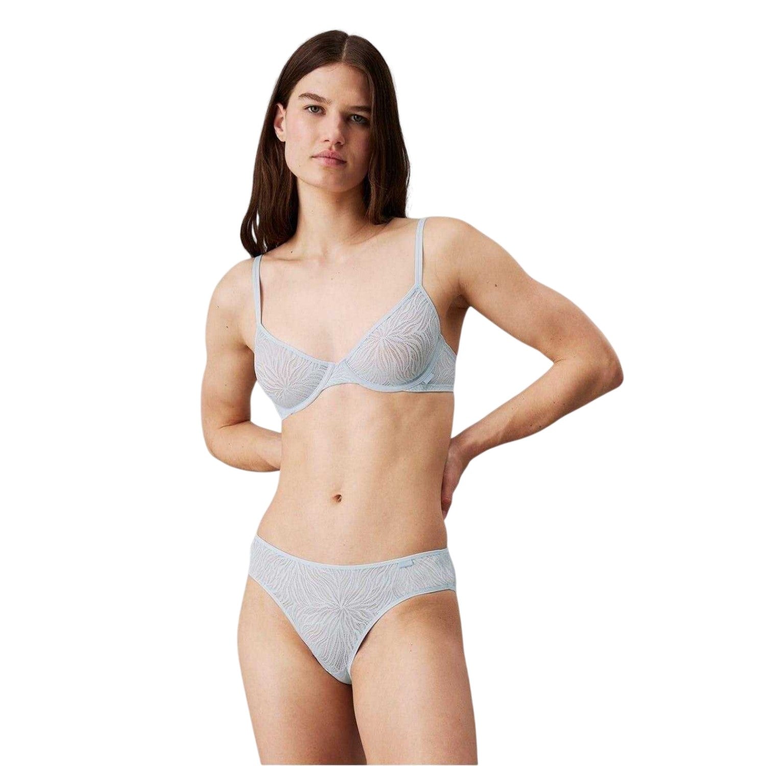 Plein Air - Side - Calvin Klein Womens-Ladies Marquisette Sheer Thong