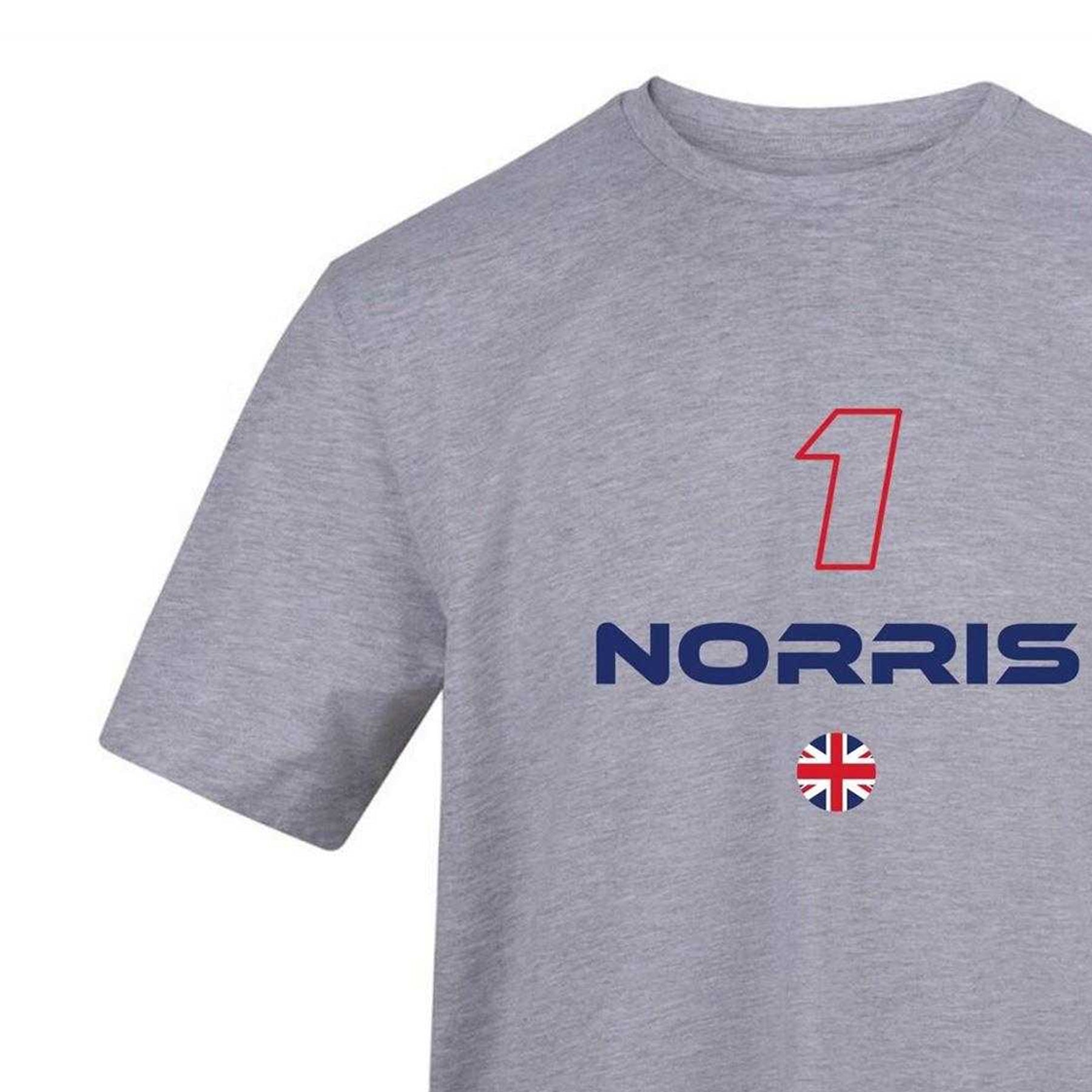 Grey - Side - F1 Unisex Adult Lando Norris T-Shirt