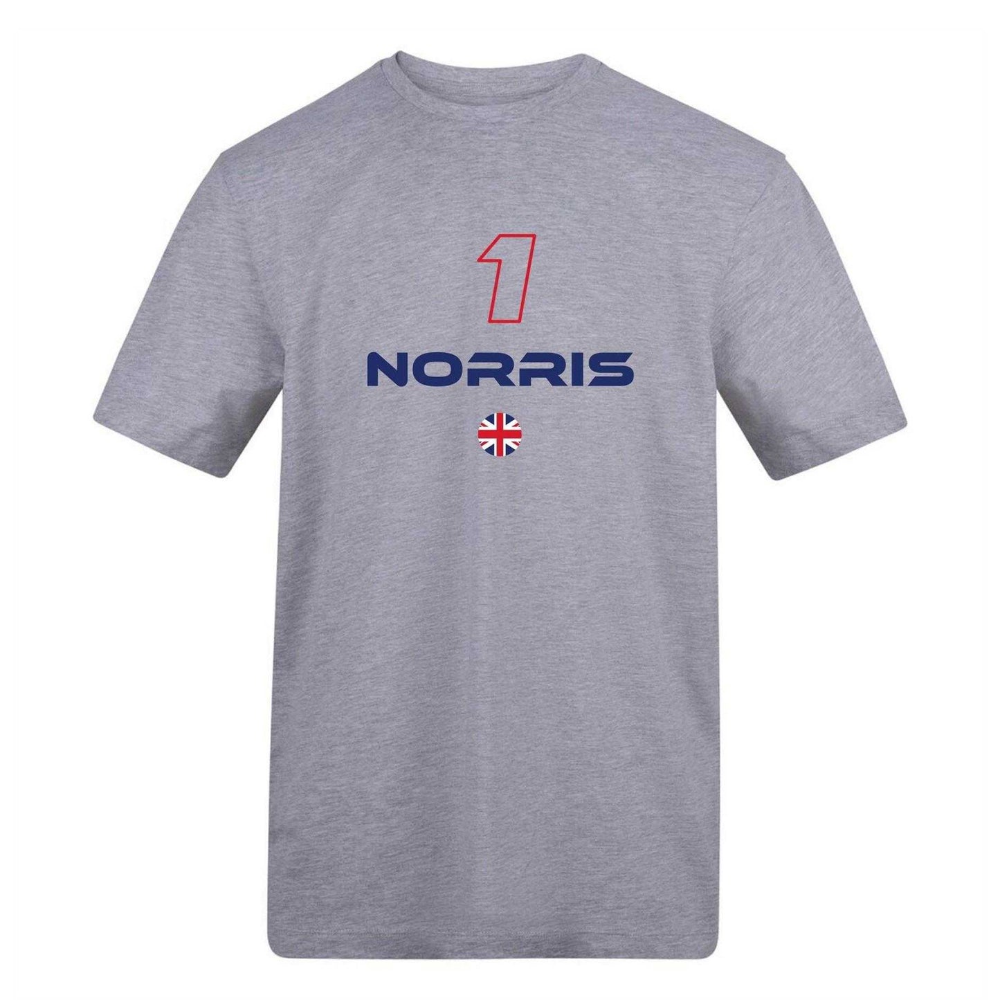 Grey - Front - F1 Unisex Adult Lando Norris T-Shirt
