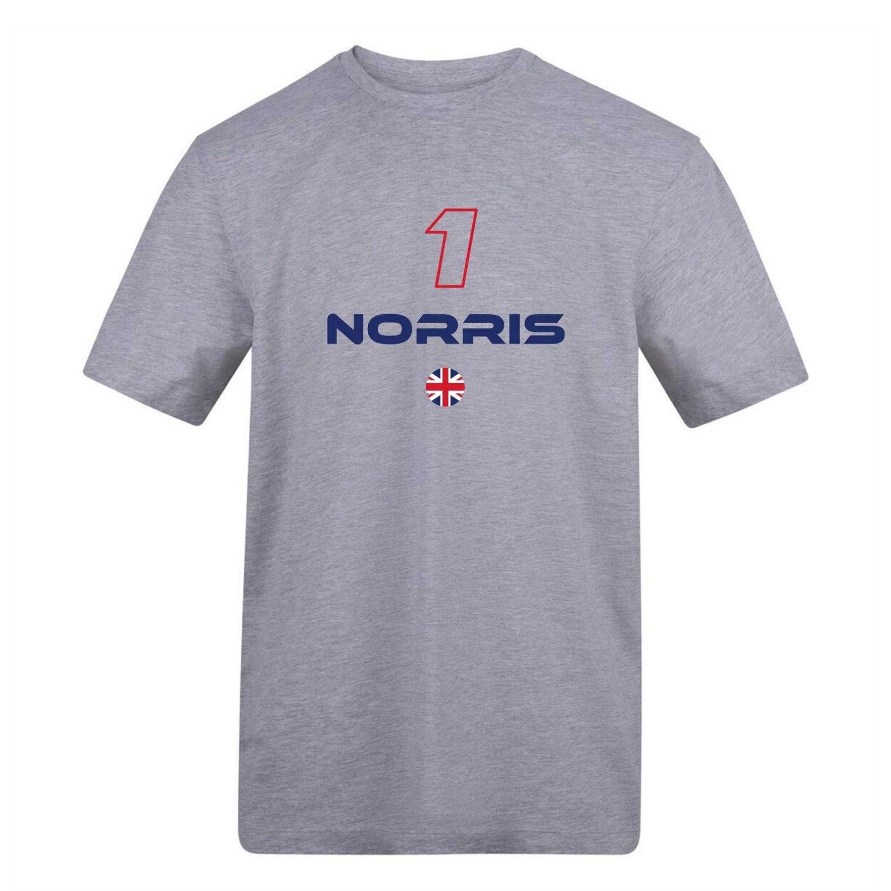 Grey - Front - F1 Unisex Adult Lando Norris T-Shirt