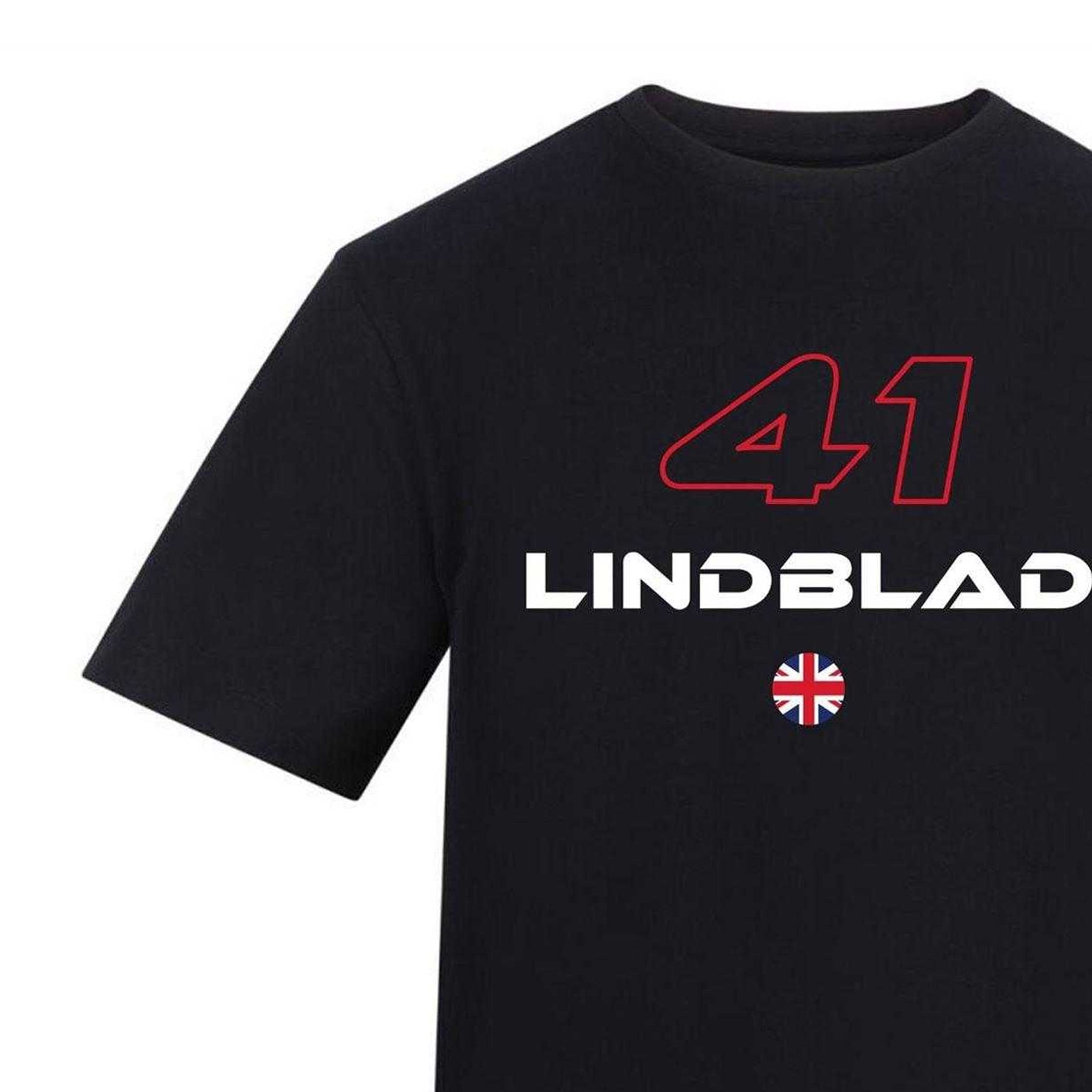 Black - Side - AWD Unisex Adult Lindblad 41 Ferrari F1 T-Shirt