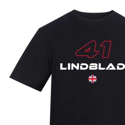 Black - Side - AWD Unisex Adult Lindblad 41 Ferrari F1 T-Shirt