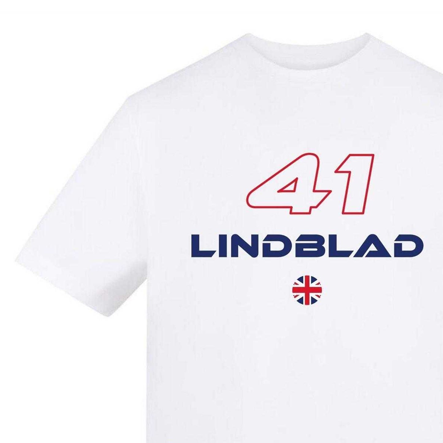 White - Side - AWD Unisex Adult Lindblad 41 Ferrari F1 T-Shirt