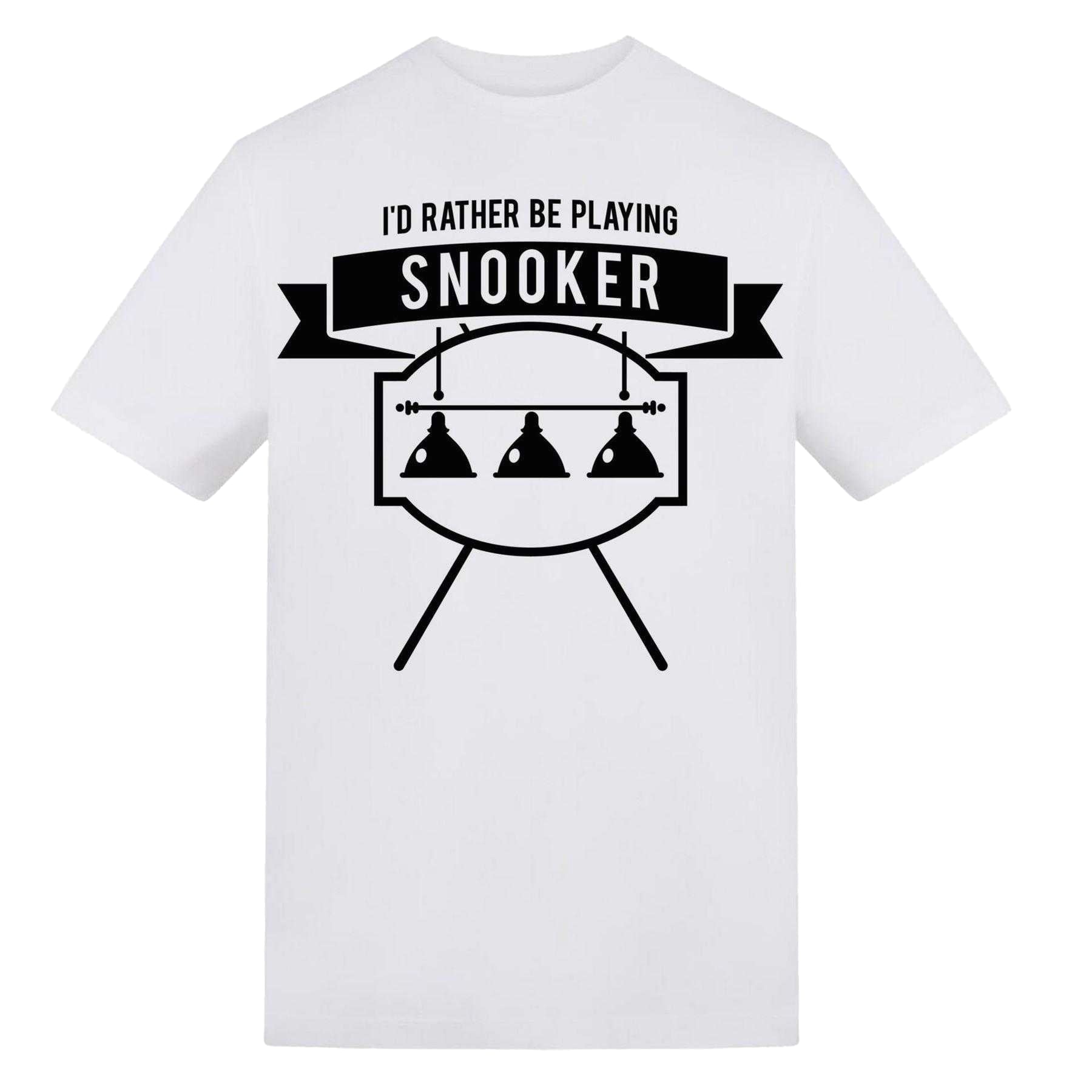 White - Front - AWD Unisex Adult Snooker T-Shirt