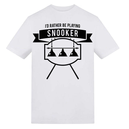 White - Front - AWD Unisex Adult Snooker T-Shirt